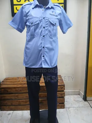 Security Trousers Na Shirt Blue Shirt Navy Blue Trouser