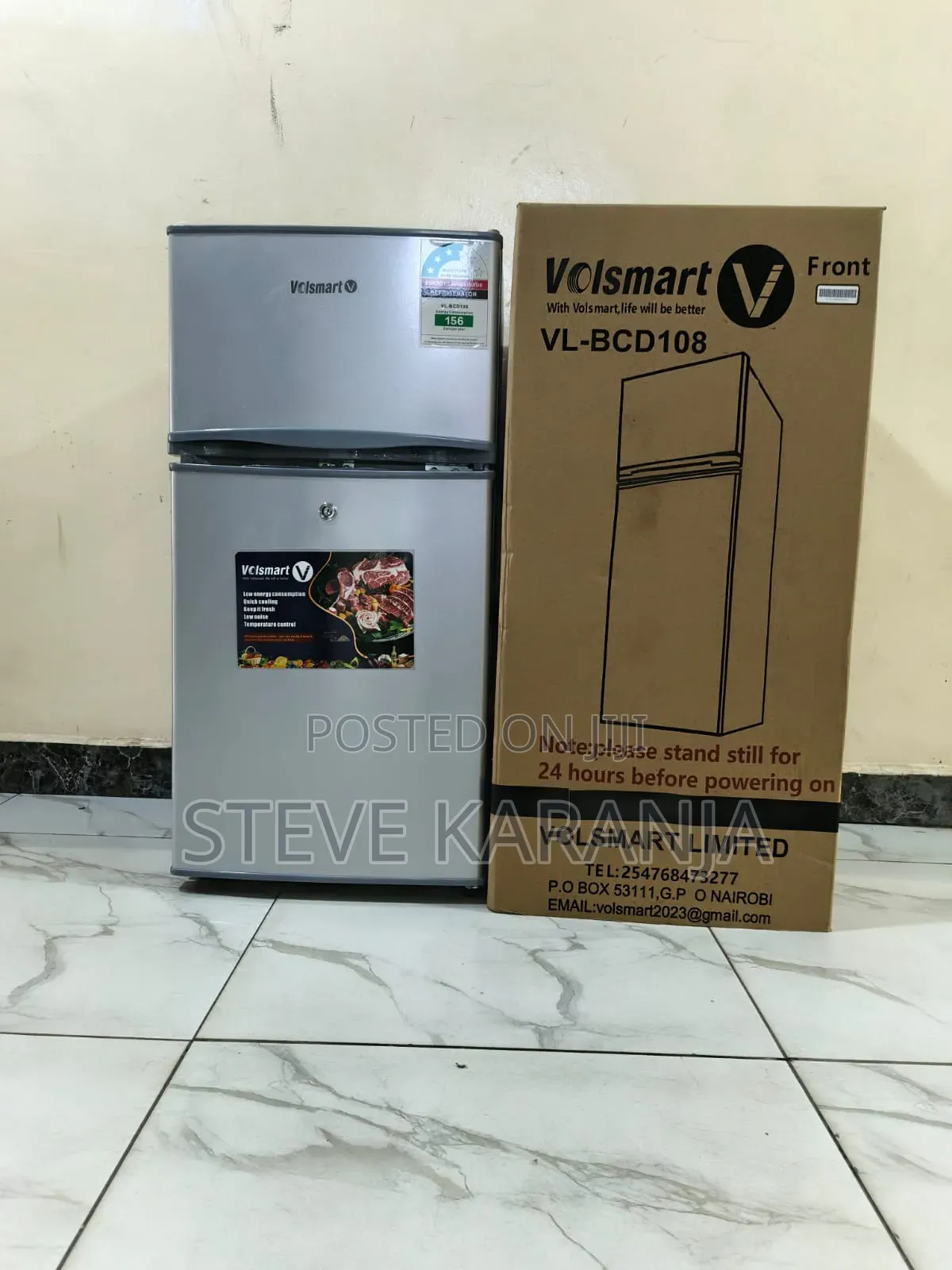 Volsmart 108l Large Capacity Fridge With Freezee
