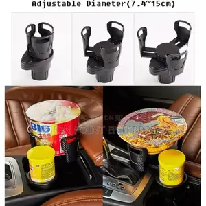 Strong Durable Expandable Dual Slot Car Cup Holder