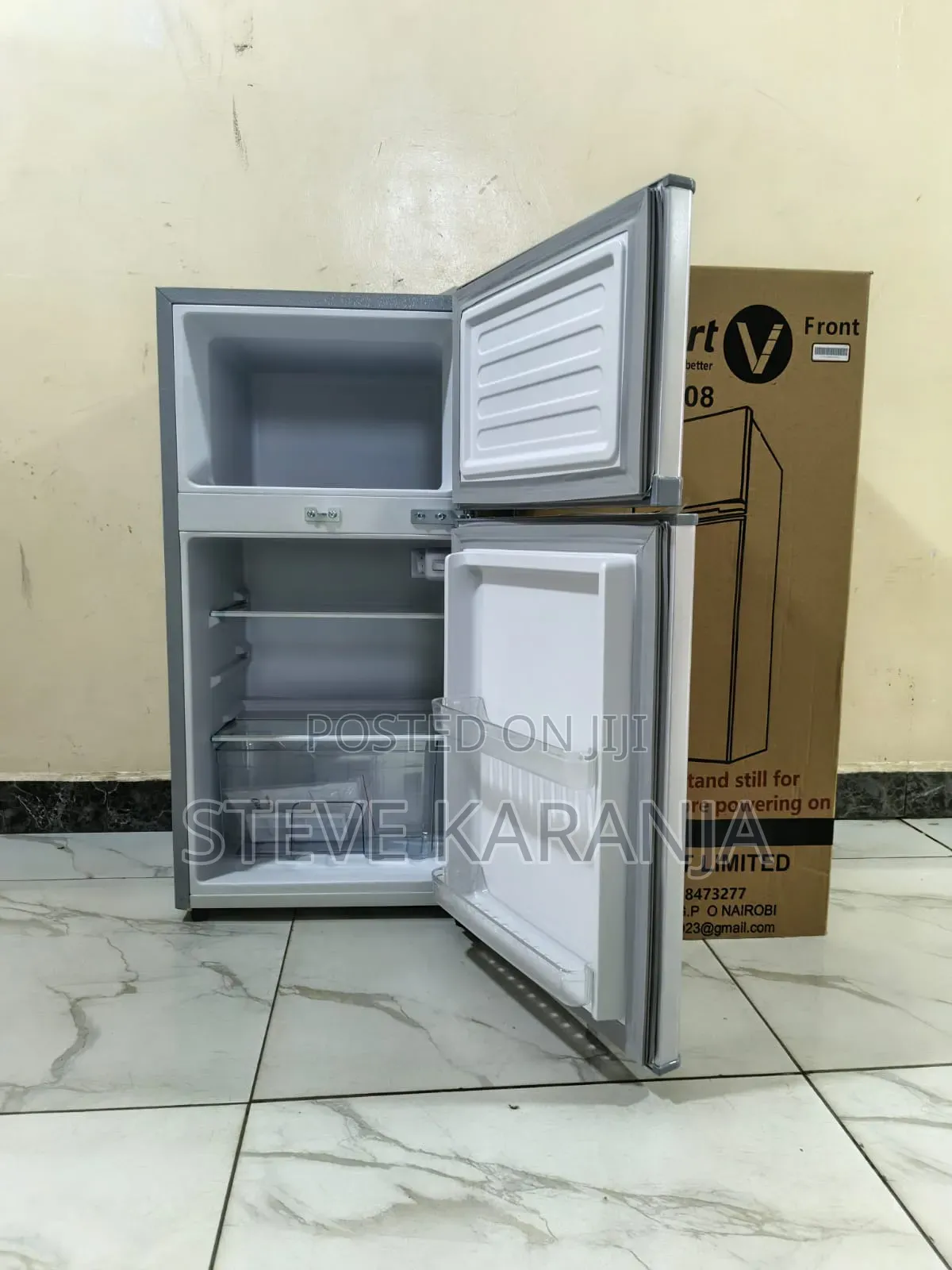 Double Door Mini Fridge With Top Mounted Freezer