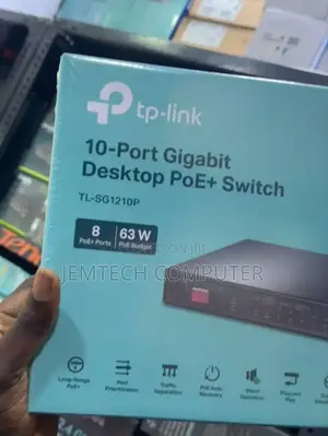 Tp-Link 10-Port Gigabit Desktop Switch With 8-Port Poe+ - Tl-Sg1210p