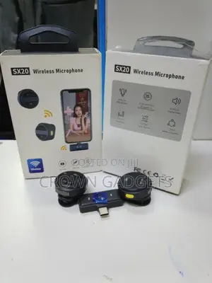 Sx20 Wireless Clip-on Microphone 2tx 1rx Noise Cancel
