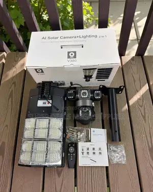All Weatherproof 12mp 4g Solar CCTV Camera With Solar Street Light