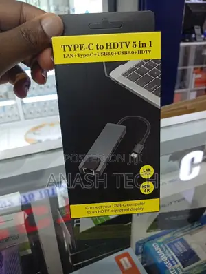 Docking Station Type C to Hdmi 5-in-1 Adapter With Rj45 Ethernet