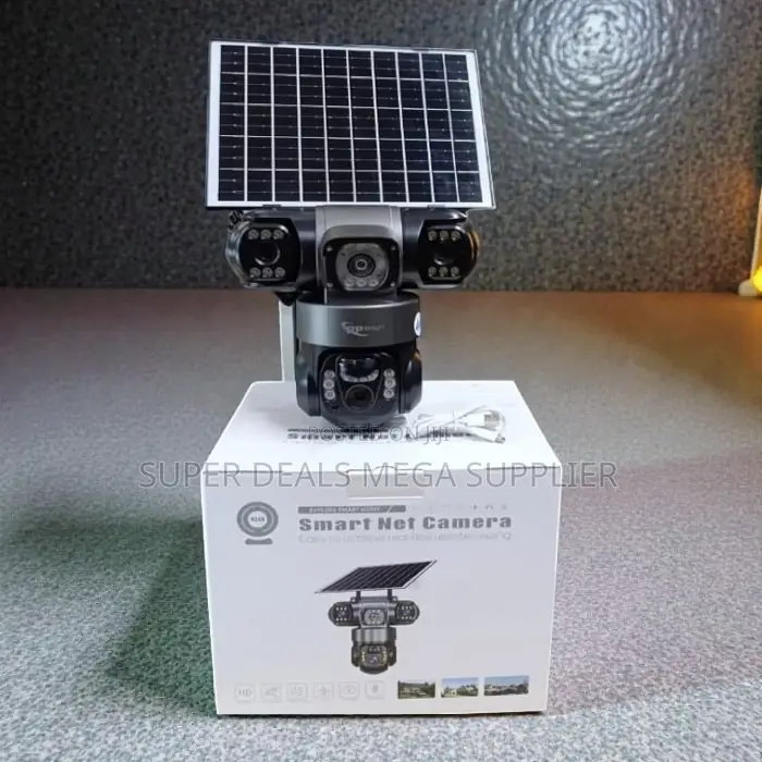 Multi User Access 12mp 4g Ptz Rotating Triple Lens Solar Cctv Camera