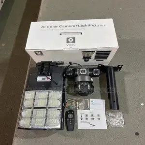 Outdoor Security 12mp 4g Solar CCTV Camera With Solar Street Light
