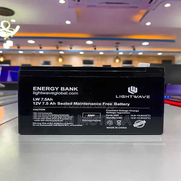 Lightwave 12v-7.5ah Ups Battery-High Performance SMF Battery