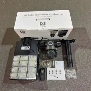 Night Vision Activated 12mp 4g Solar Camera With Solar Street Light