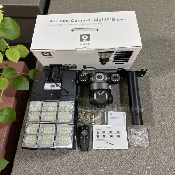 High Performance 12mp 4g Solar CCTV Camera With Solar Street Light