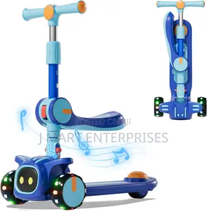 Wheel Kick Scooter For Boys Girls Ages Navy Blue
