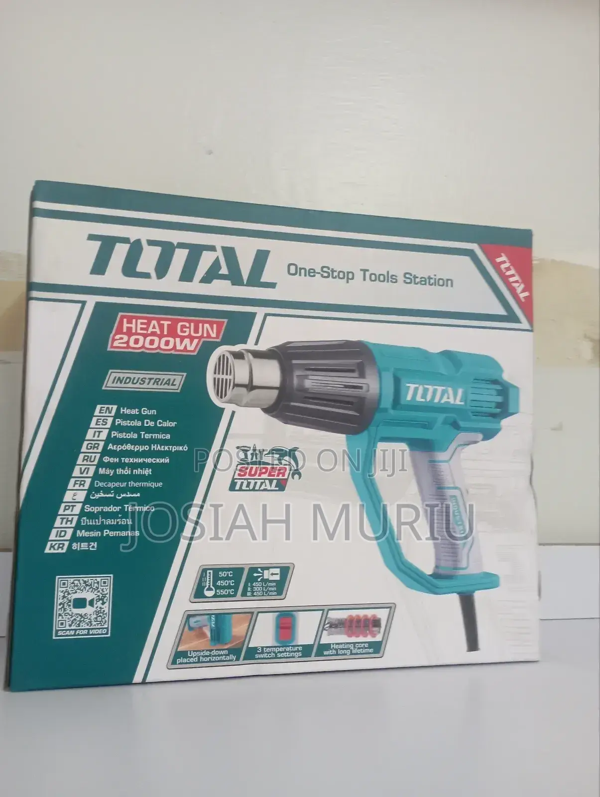 Total 2000w Industrial Heat Gun, Model Tb20078.
