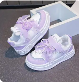 Purple Girls Sneakers Bow Beads 26-37