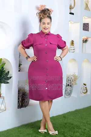 Classy Purple Shirt Dress