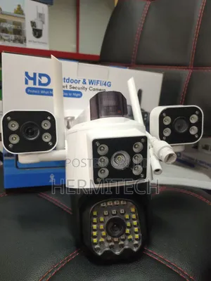 3 Lens Wifi Cameras With Ethernet Port and Alarm Siren