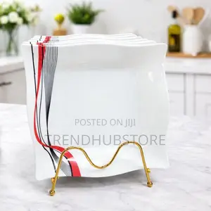 Price Drop! 6pcs Square Melamine Dinner Plates Durable Stylish