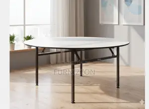 1.5 Wooden Foldable Rounded Table