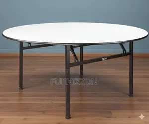 1.5m Wooden Round Foldable Table – Strong Space Saving