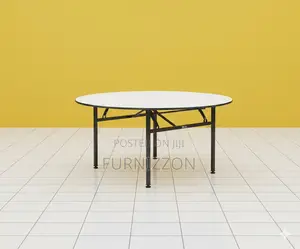 Portable 1.6m Round Wooden Folding Table – Ideal for Events Dining