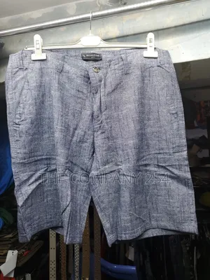 Quality Cotton Men Casual Plain Linen Shorts