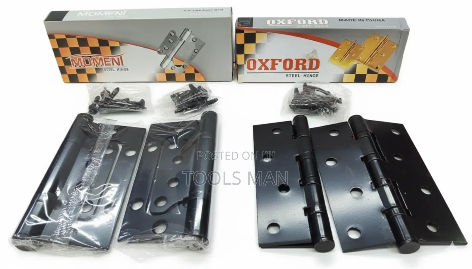 Hinge. Black Door Hinges-Pair. 4 Inch