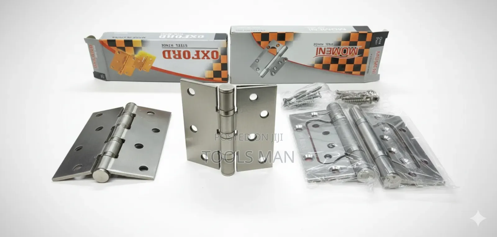 Silver Door Hinges. 2 PCS 4 " Hinge
