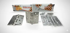 Silver Door Hinges. 2 PCS 4 " Hinge