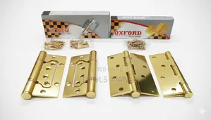 Gold Door Hinges. Pair. 4 " Hinge