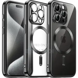 Magsafe Black Transparent iPhone 15 Pro Max Case