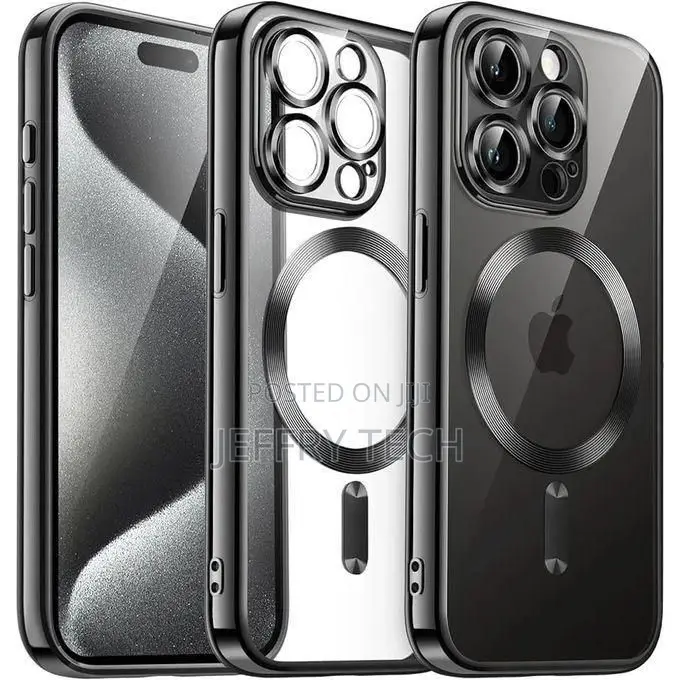 Magsafe Black Transparent iPhone 15 Pro Max Case