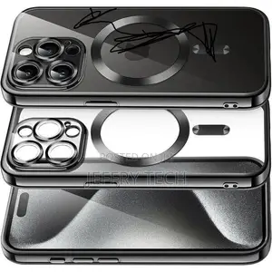 Magsafe Black Transparent iPhone 15 Pro Max Case