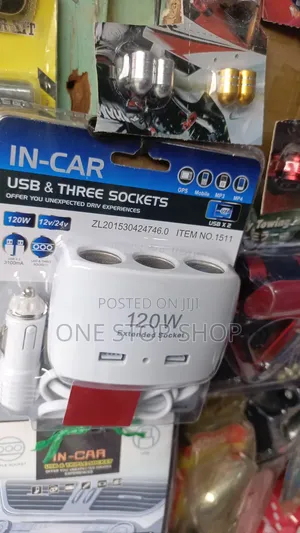 2 Usb Port Charger 2 Way Cigarette Lighter Spoitter Adapter