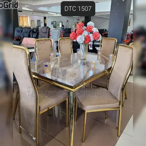 Modern Classic Executive 6 Sitter Marble Dinning Table 