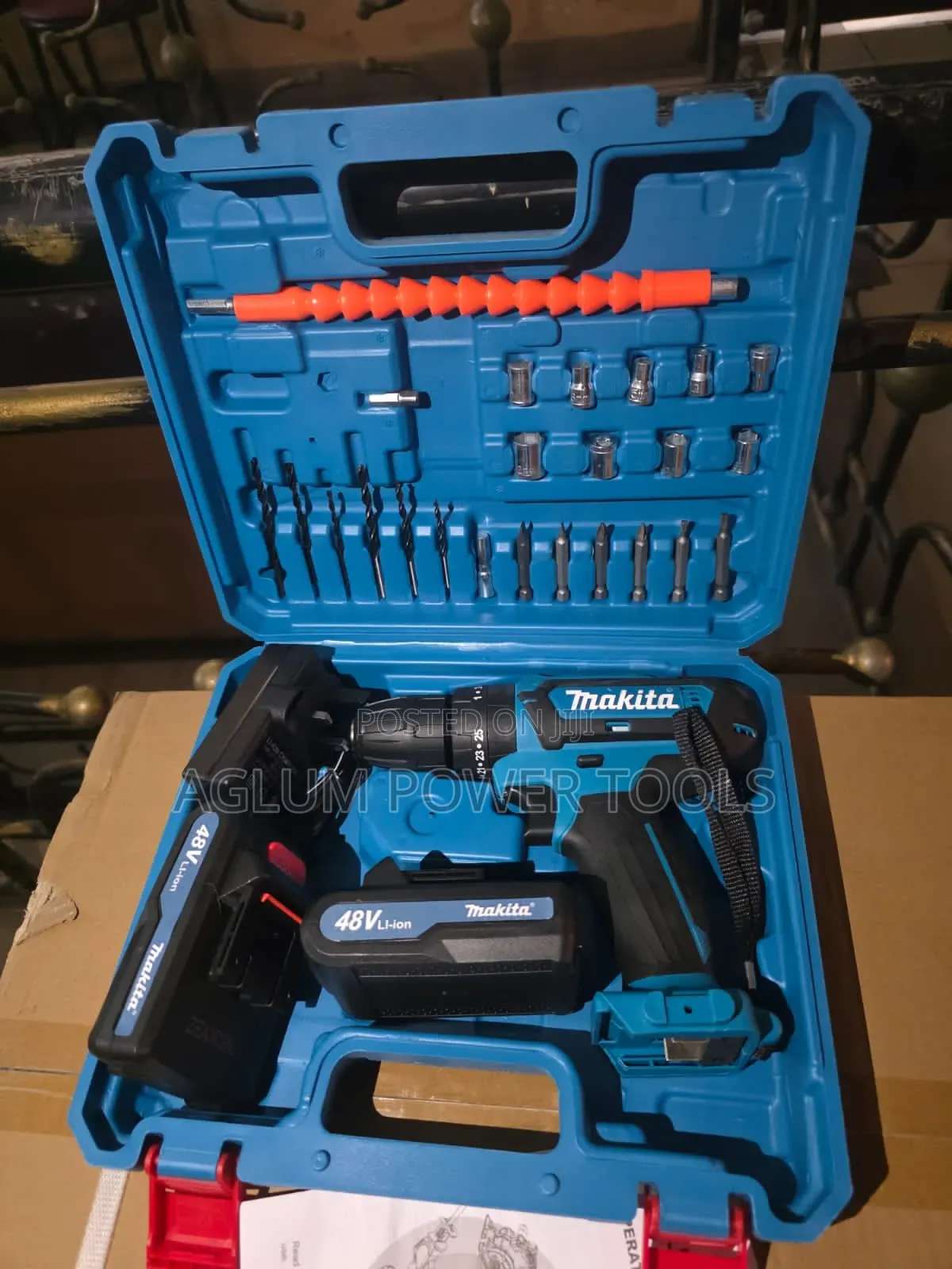 Drill Cordless 48v With Tool Box and Bits