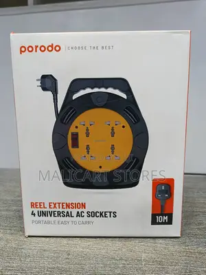 Porodo Reel Extension 4 Universal Ac Sockets 10m