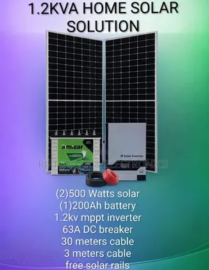 New 1200 Watts Off-Grid Home Solar Package Complete Pay on Delivery