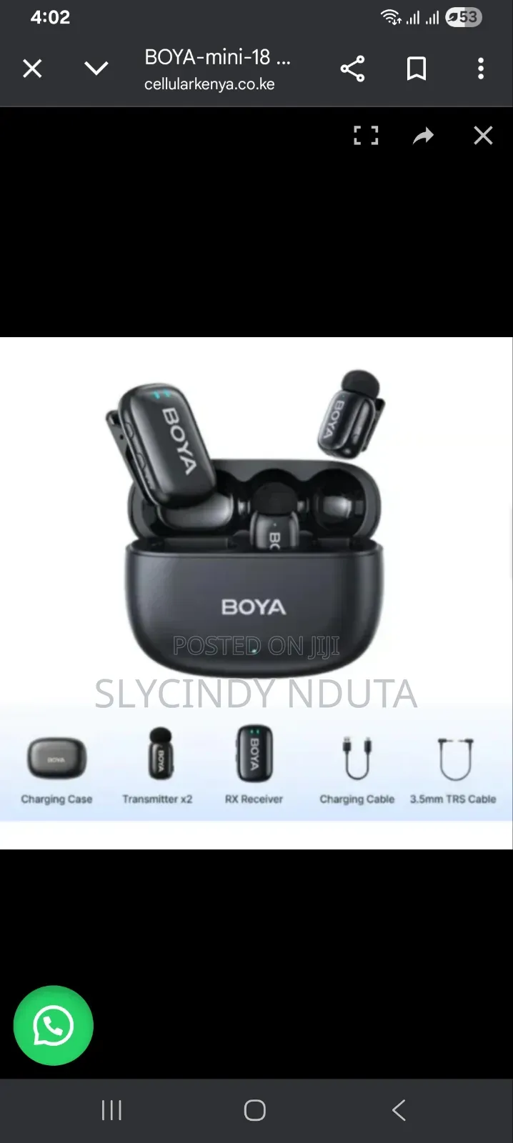Boya Mini Tiny Wireless Microphone Usb-Plug