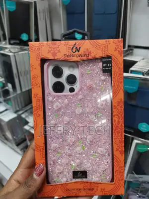 Amazfc Bling Rhinestone Case for iPhone 13 Pro Max Floral Pearl Design