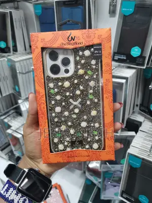 Azfccy Floral Glitter Bling Rhinestone Case iPhone 13 Pro Max