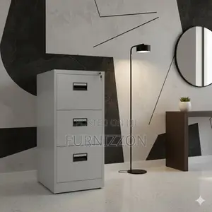 Spacious 3-Drawer Metallic Office Cabinet