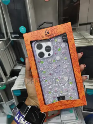 Hingke iPhone 16 Pro Max Glitter Floral Rhinestone Glitter Case