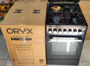*Mika Oryx Standing Cooker, 50cm X 60cm, 3 Gas Pipe Burners + 1 Rapid