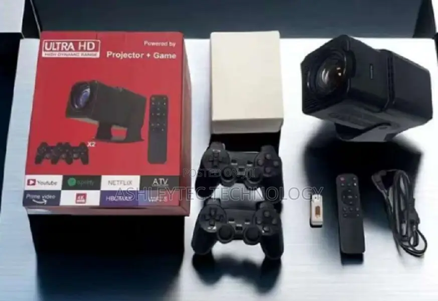 Hy320 Portable Projector 1080p Smart Projector With Game Controller