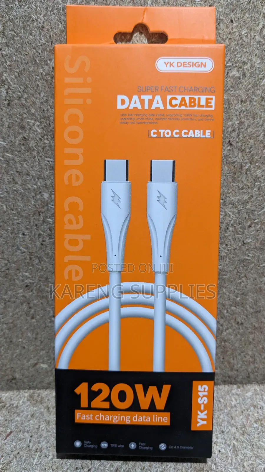 Silicone Type C to C Data Cable(120w)