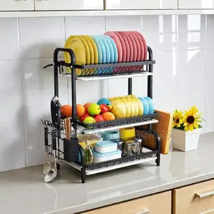 3 Tier Kitchen Dish Rack Countertop Storage Organizer