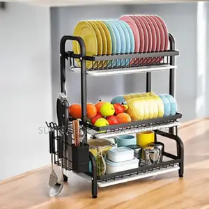 High Capacity 3 Tier Dish Rack Organizer for Modern Kitchens