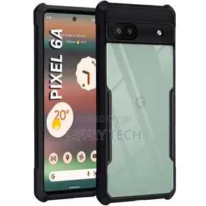 Clear Transparent With Black Border for Google Pixel 6a - (Transparen