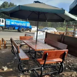 Customized Wooden Metallic Garden Outdoor Benches