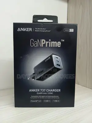 The Anker 737 Charger (Ganprime 120w) Powerful Wall Charger.