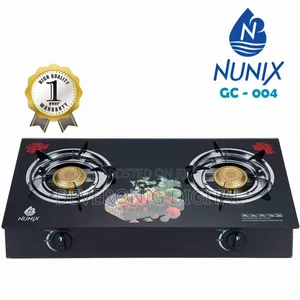 Nunix 2 Burner Glass Stove Gc-004 Cooker