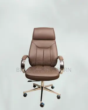 Executive Leather Chair | Space-Saving Fit, Strong Chrome Base